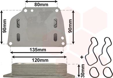Van Wezel 17013705 - Масляний радіатор, рухове масло autozip.com.ua