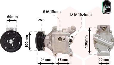 Van Wezel 1701K103 - Компресор, кондиціонер autozip.com.ua