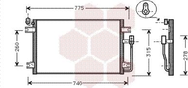 Van Wezel 81005030 - Конденсатор, кондиціонер autozip.com.ua