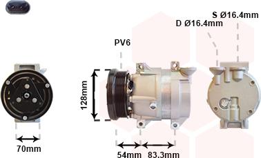 Van Wezel 8100K071 - Компресор, кондиціонер autozip.com.ua