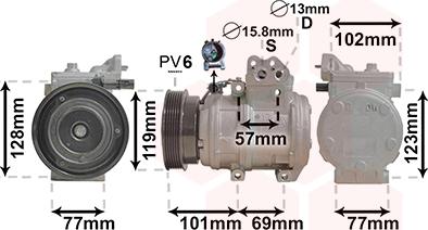 Van Wezel 8300K146 - Компресор, кондиціонер autozip.com.ua