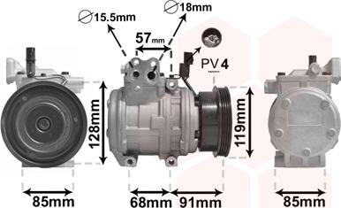 Van Wezel 8300K155 - Компресор, кондиціонер autozip.com.ua