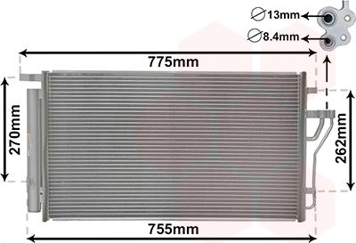 Van Wezel 82005279 - Конденсатор, кондиціонер autozip.com.ua