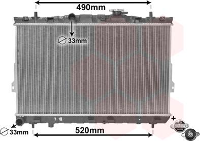 Van Wezel 82002104 - Радіатор, охолодження двигуна autozip.com.ua