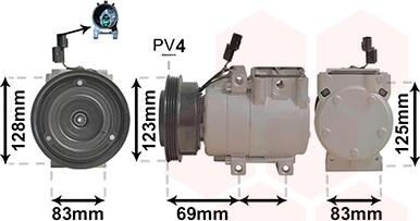 Van Wezel 8200K198 - Компресор, кондиціонер autozip.com.ua