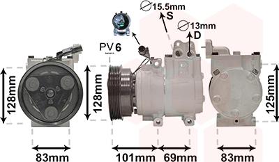 Van Wezel 8200K159 - Компресор, кондиціонер autozip.com.ua