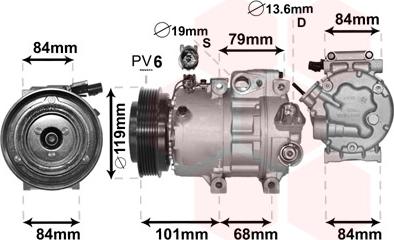 Van Wezel 8200K374 - Компресор, кондиціонер autozip.com.ua