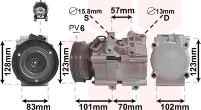 Van Wezel 8200K209 - Компресор, кондиціонер autozip.com.ua