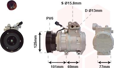 Van Wezel 8200K208 - Компресор, кондиціонер autozip.com.ua