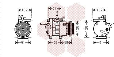 Van Wezel 8200K215 - Компресор, кондиціонер autozip.com.ua