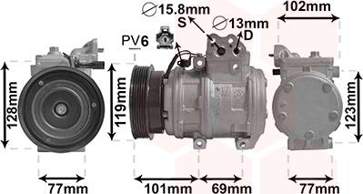 Van Wezel 8200K222 - Компресор, кондиціонер autozip.com.ua