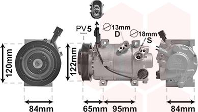 Van Wezel 8201K710 - Компресор, кондиціонер autozip.com.ua