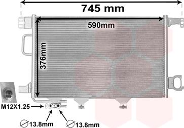 Van Wezel 30005360 - Конденсатор, кондиціонер autozip.com.ua