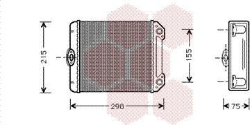 Van Wezel 30006172 - Теплообмінник, опалення салону autozip.com.ua