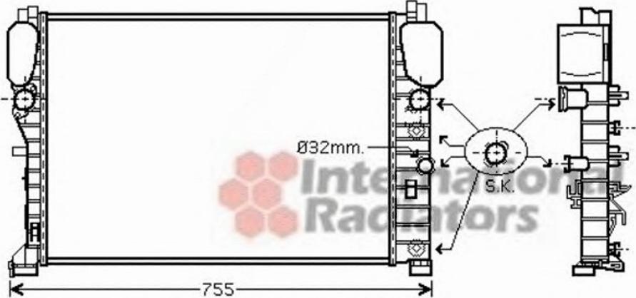 Van Wezel 30002440 - Радіатор, охолодження двигуна autozip.com.ua