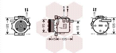 Van Wezel 3000K456 - Компресор, кондиціонер autozip.com.ua