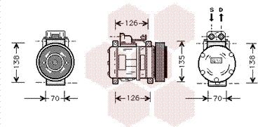 Van Wezel 3000K054 - Компресор, кондиціонер autozip.com.ua