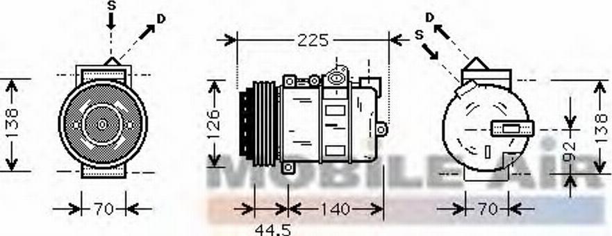 Van Wezel 3000K369 - Компресор, кондиціонер autozip.com.ua