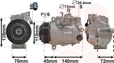 Van Wezel 3000K705 - Компресор, кондиціонер autozip.com.ua