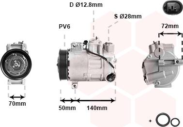 Van Wezel 3001K714 - Компресор, кондиціонер autozip.com.ua