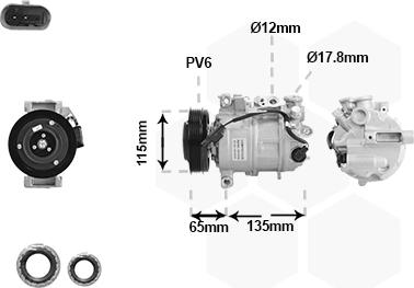 Van Wezel 3001K722 - Компресор, кондиціонер autozip.com.ua