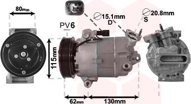 Van Wezel 3300K390 - Компресор, кондиціонер autozip.com.ua