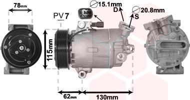 Van Wezel 3300K386 - Компресор, кондиціонер autozip.com.ua