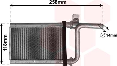 Van Wezel 32006254 - Теплообмінник, опалення салону autozip.com.ua