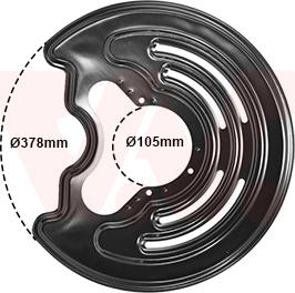 Van Wezel 3794374 - Відбивач, диск гальмівного механізму autozip.com.ua