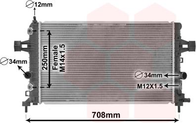 Van Wezel 37002482 - Радіатор, охолодження двигуна autozip.com.ua