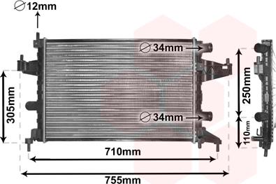 Van Wezel 37002303 - Радіатор, охолодження двигуна autozip.com.ua