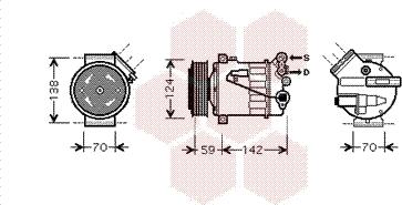 Van Wezel 3700K450 - Компресор, кондиціонер autozip.com.ua