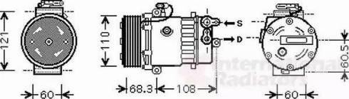 Van Wezel 3700K464 - Компресор, кондиціонер autozip.com.ua