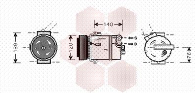 Van Wezel 3700K409 - Компресор, кондиціонер autozip.com.ua