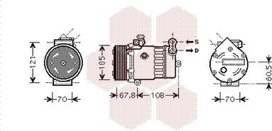 Van Wezel 3700K477 - Компресор, кондиціонер autozip.com.ua