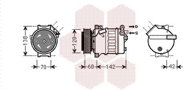 Van Wezel 3700K543 - Компресор, кондиціонер autozip.com.ua