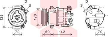 Van Wezel 3700K577 - Компресор, кондиціонер autozip.com.ua