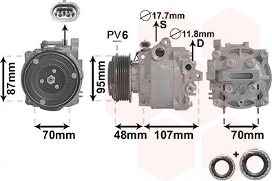 Van Wezel 3700K659 - Компресор, кондиціонер autozip.com.ua