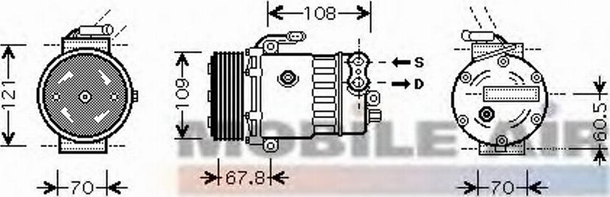 Van Wezel 3700K139 - Електромагнітне зчеплення, компресор autozip.com.ua