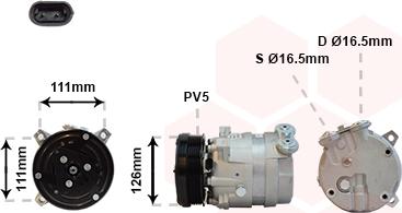 Van Wezel 3700K280 - Компресор, кондиціонер autozip.com.ua