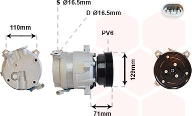 Van Wezel 3700K276 - Компресор, кондиціонер autozip.com.ua