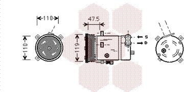 Van Wezel 3700K277 - Компресор, кондиціонер autozip.com.ua