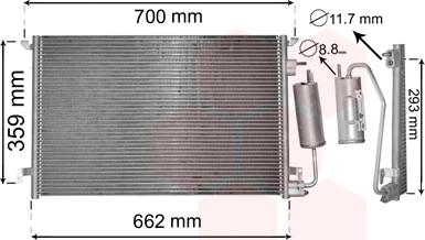 Van Wezel 37015397 - Конденсатор, кондиціонер autozip.com.ua