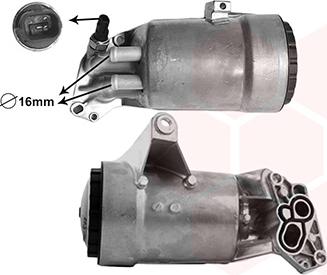Van Wezel 37013736 - Корпус, масляний фільтр autozip.com.ua
