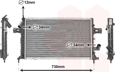 Van Wezel 37012294 - Радіатор, охолодження двигуна autozip.com.ua