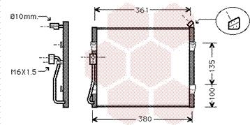 Van Wezel 25005090 - Конденсатор, кондиціонер autozip.com.ua