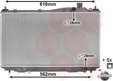 Van Wezel 25002113 - Радіатор, охолодження двигуна autozip.com.ua