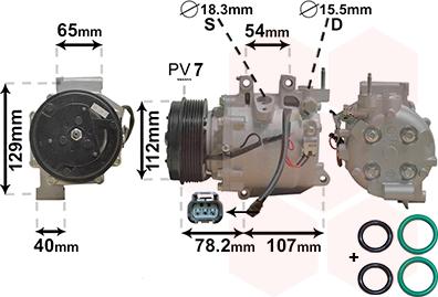 Van Wezel 2500K311 - Компресор, кондиціонер autozip.com.ua