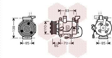 Van Wezel 2500K207 - Компресор, кондиціонер autozip.com.ua