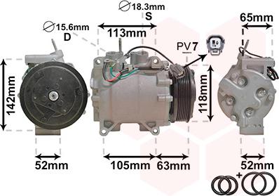 Van Wezel 2500K238 - Компресор, кондиціонер autozip.com.ua